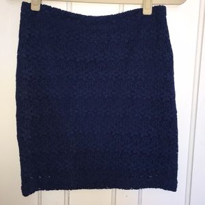 Forever 21 royal blue crocheted pencil skirt: M